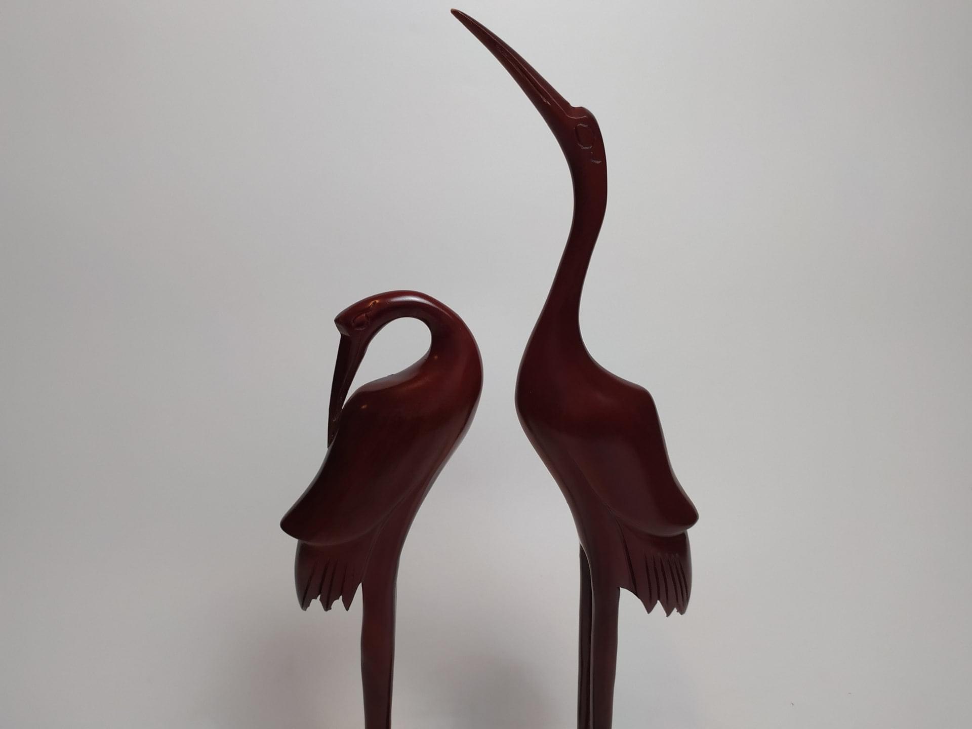 Đôi chim hạc gỗ - cao 51cm
