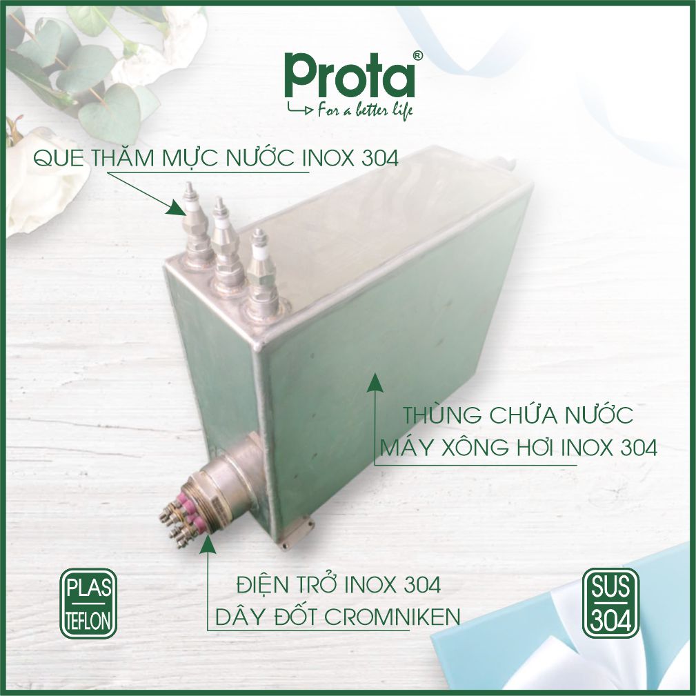 [CHÍNH HÃNG] Thanh điện trở inox 304 Prota – dây cromniken bền bỉ – phù hợp nồi hơi, máy xông, bình nóng