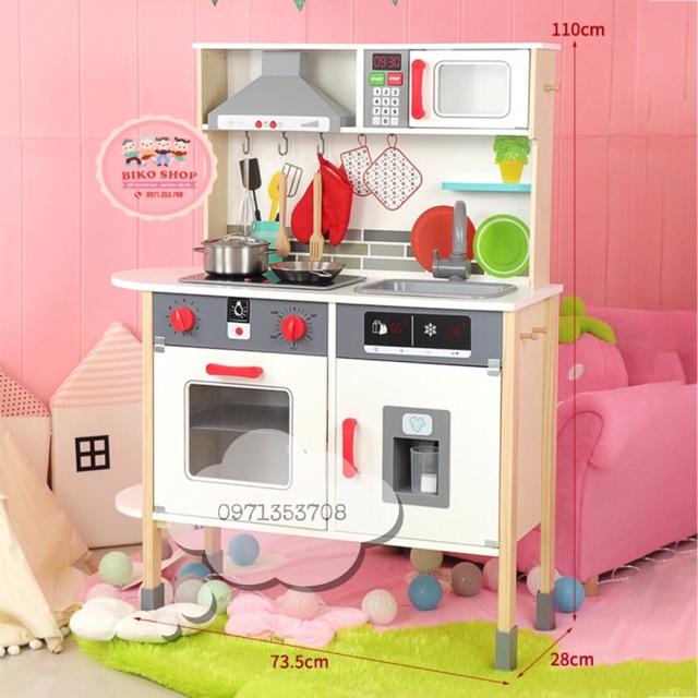 Đồ chơi bếp lắp ghép bằng gỗ cao 110cm