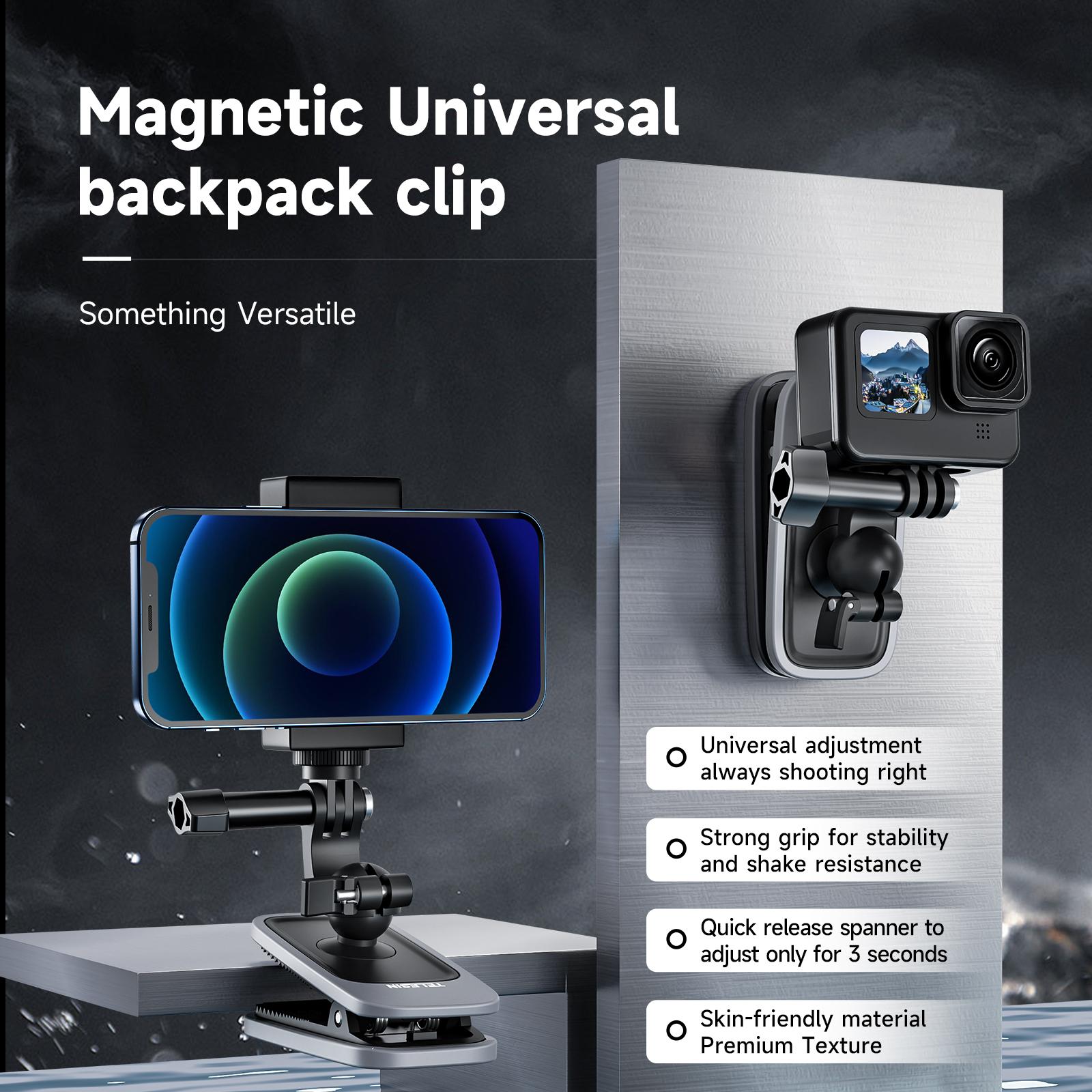 Kẹp ba lô xoay 360 ° Xoay Móng cho GoPro11 Hero 11 10 9 8 7 Insta360 x3 DJI Action3 Phụ kiện camera