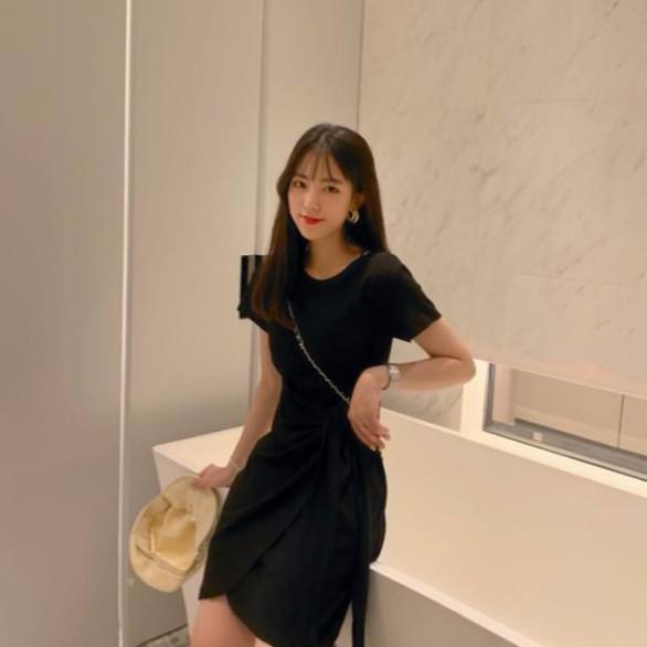 Váy maxi xoắn eo cotton Hàn Quốc sang chảnh