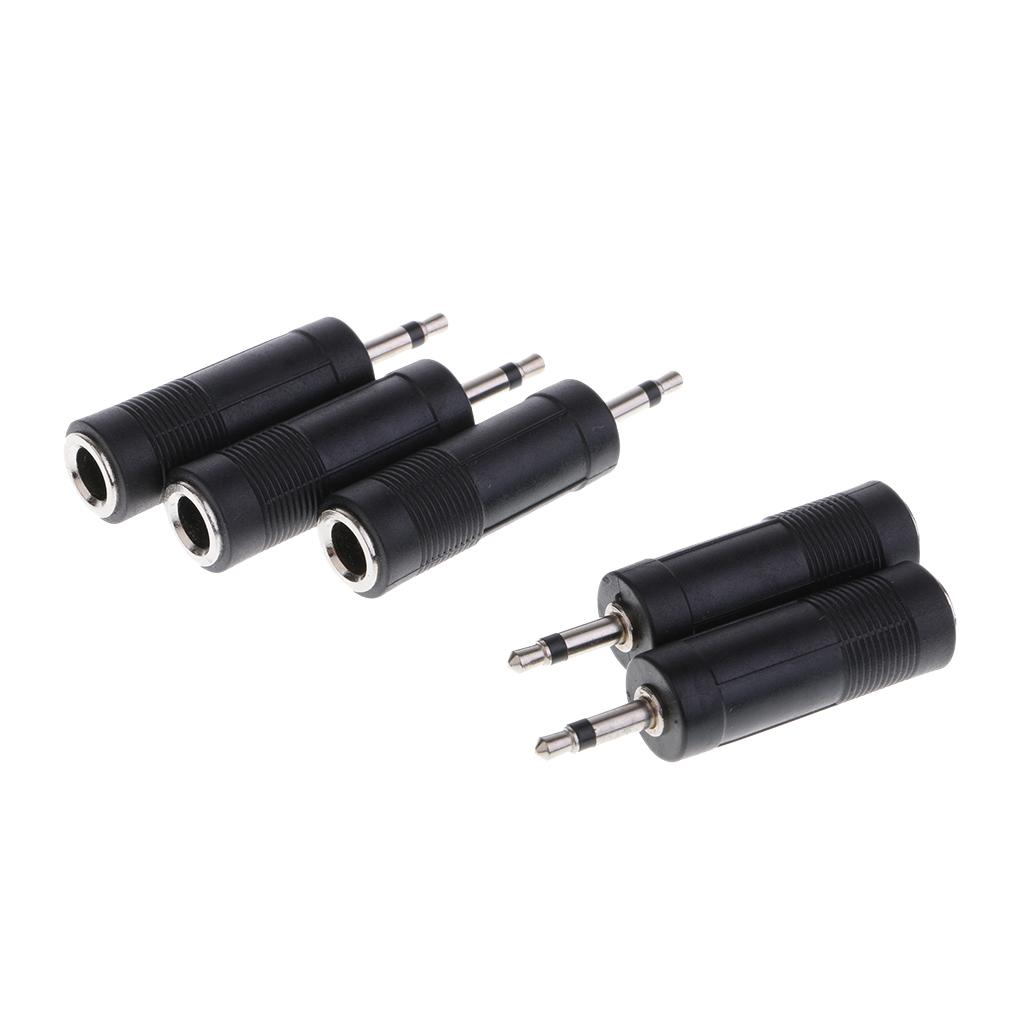 3.5 Mm 1/8 Nam Cắm Đơn 6.35 Mm 1/4 Nữ Jack Chuyển Đổi Âm Thanh 5 Cái/bộ