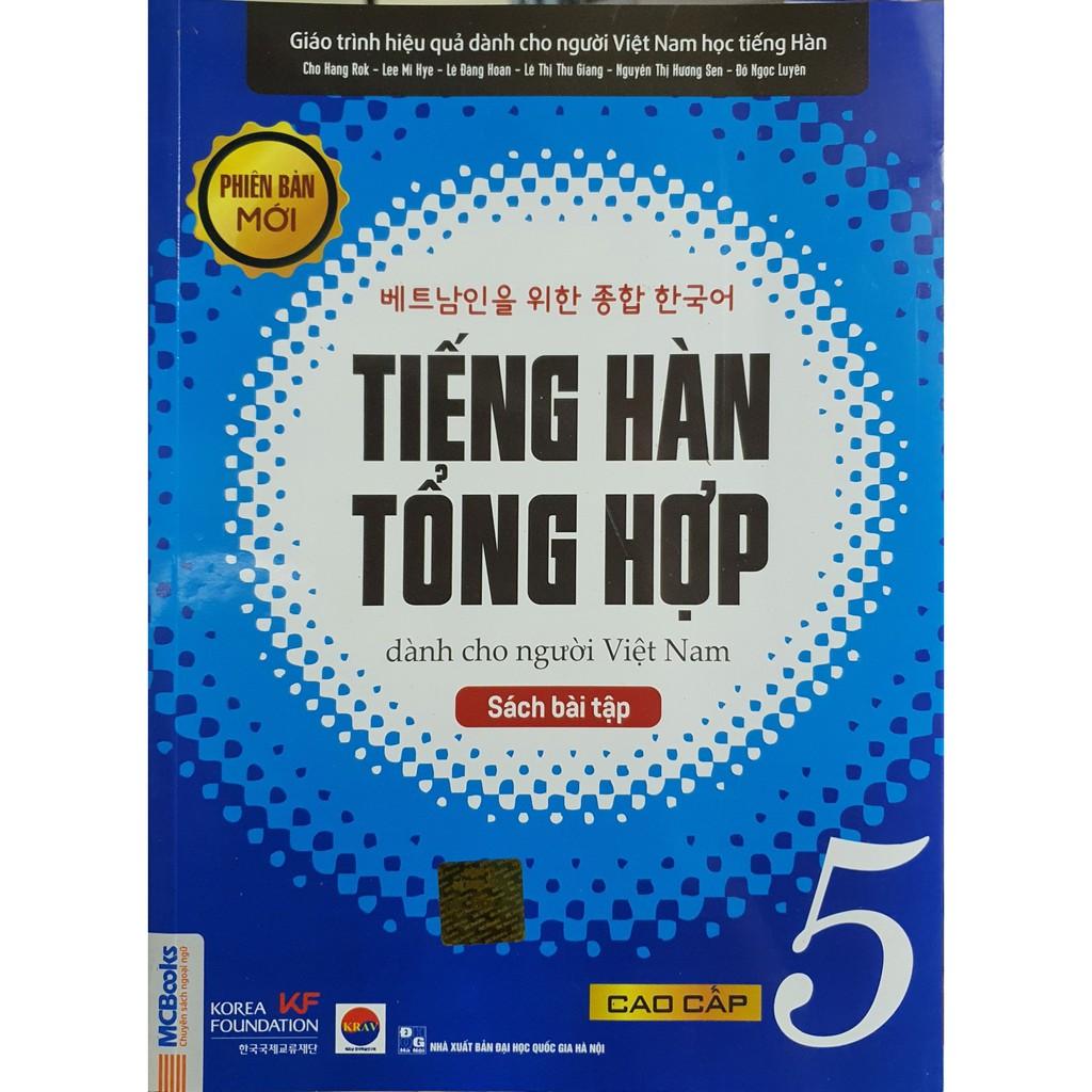 Sách - Trọn Bộ Giáo Trình Tiếng Hàn Tổng Hợp Cao Cấp Tập 5 Bản Đen Trắng (SGK + SBT)