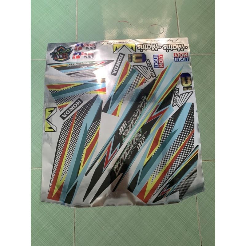 Tem wave 110 xanh ngọc Z crom