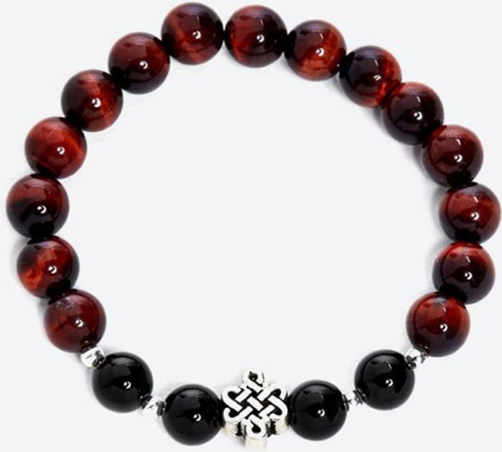 Vòng tay đá thiên nhiên phối charm kết đồng tâm size hạt 8mm - Ngọc Quý Gemstones