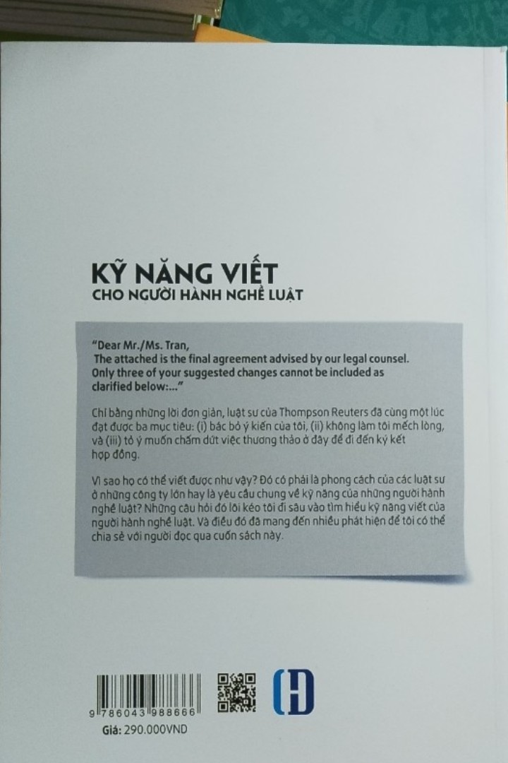 KỸ NĂNG VIẾT DÀNH CHO NGƯỜI HÀNH NGHỀ LUẬT