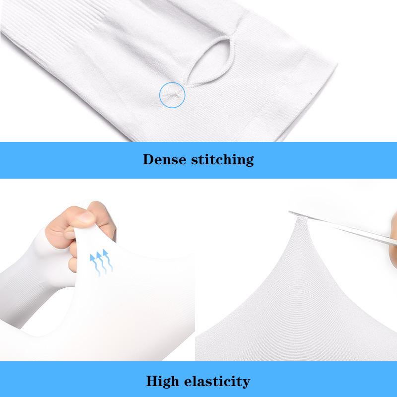 1 Thể Thao Ngoài Trời Cánh Tay Tay Xe Đạp Bóng Rổ Chống Tia UV Chạy Đi Xe Đạp Thoáng Khí Tay Cánh Tay Ấm Tay Bao Tay Color: B-Black Size: One size