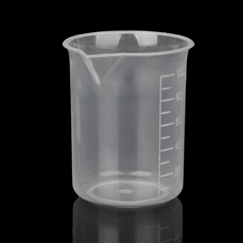 50/100/150/200/250/500ml Transparent Plastic Graduated Beaker