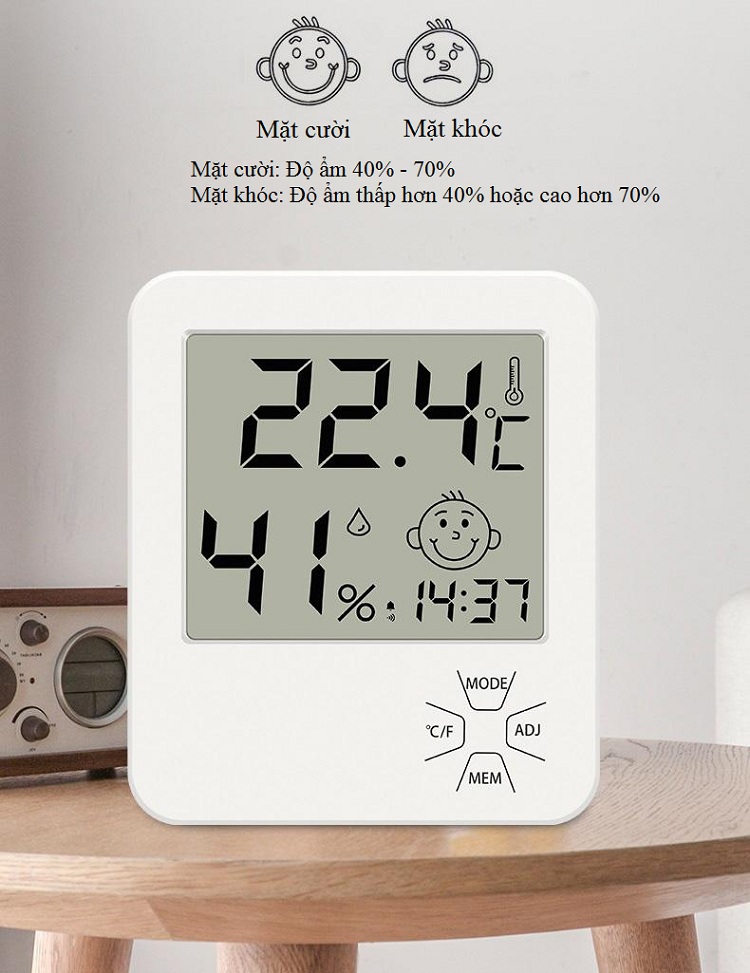 Máy đo nhiệt độ, độ ẩm trong phòng làm việc bảo vệ sức khỏe L81 độ chính xác cao