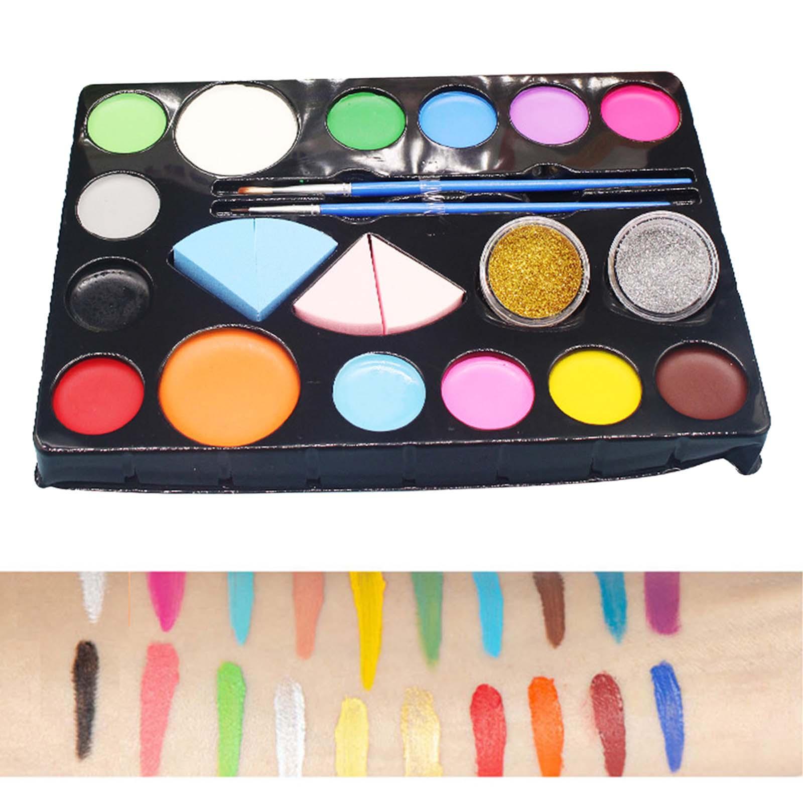 Face Paint Set Facepaint Makeup Set Professional with Sponge and Brushes Face Body Paint Oil Face Painting Set for Theatre Costume Halloween