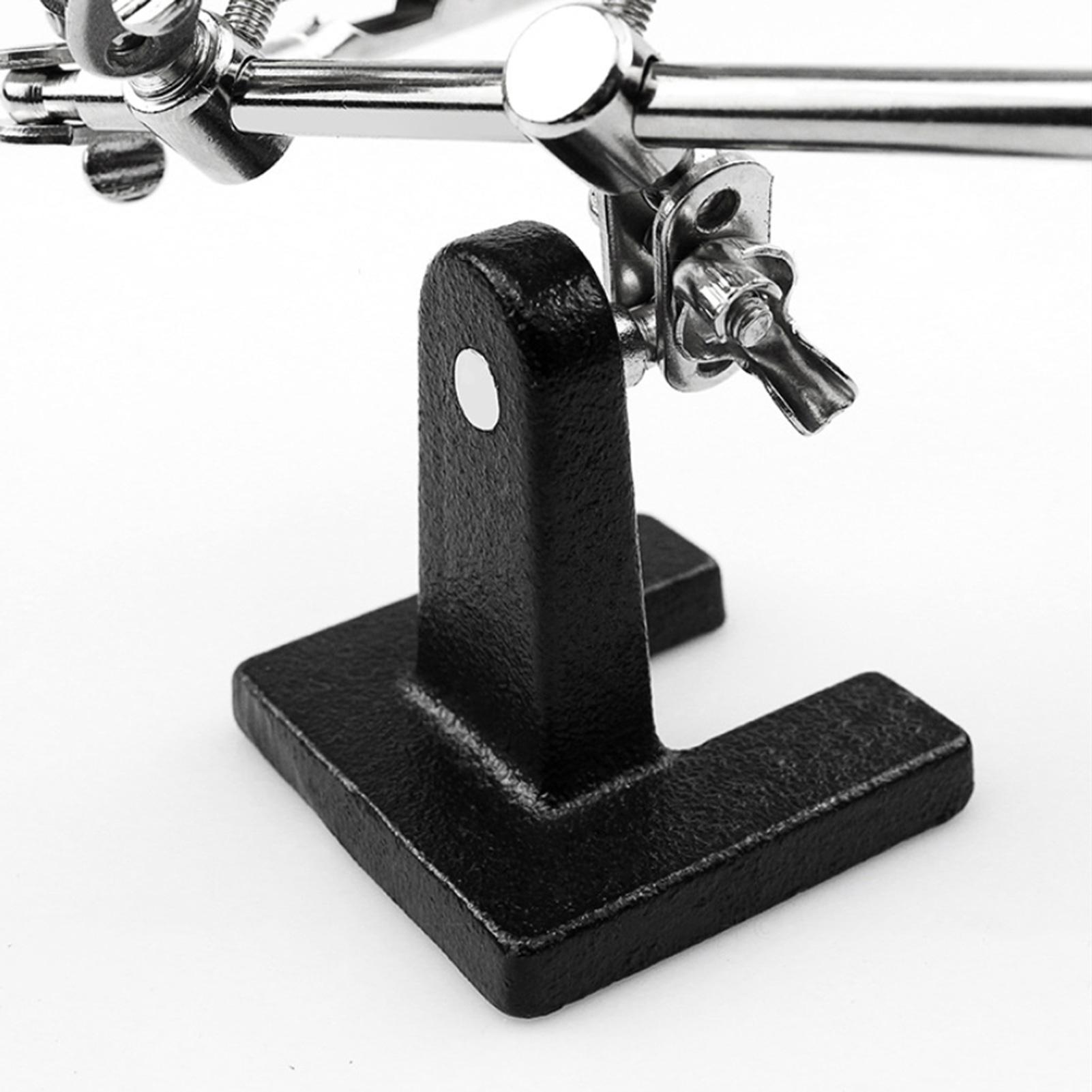 Helping 3rd Hand Soldering Iron Hobby Tool Vise Clamp Magnifying Glass Electricians Tool