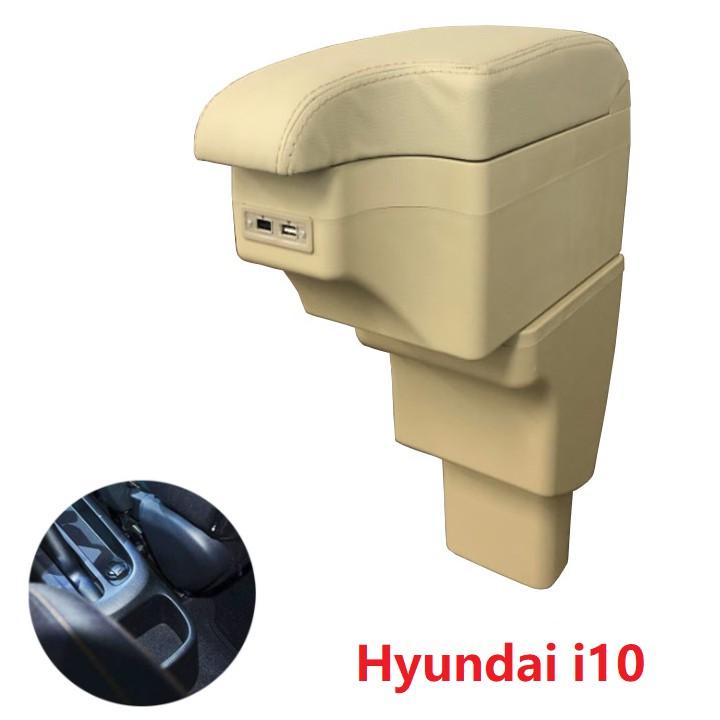 Hộp tỳ tay ô tô cao cấp Hyundai i10 tích hợp 6 cổng USB