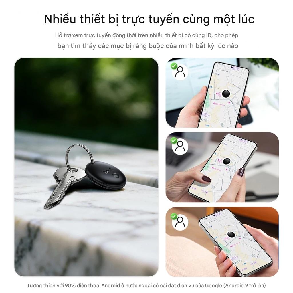 Định vị GPS Hoco E93A cho Android định vị toàn cầu không giới hạn khoảng cách, chống thất lạc đồ vật, sử dụng Google Find My Network - Hàng chính hãng