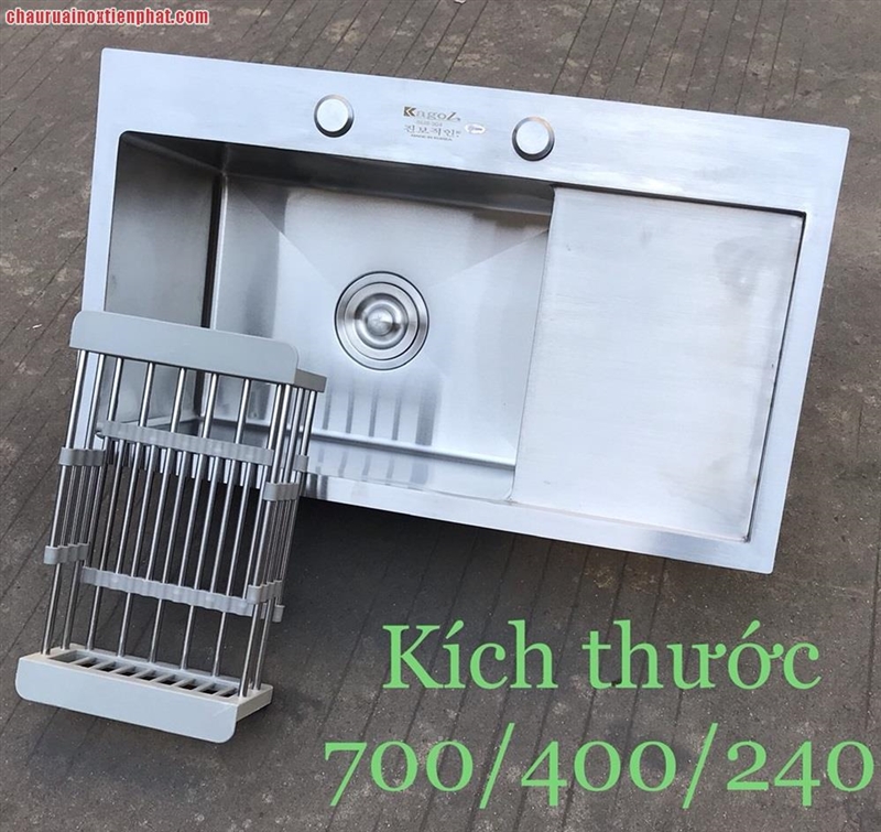 Chậu Rửa Bát 1 Hố Có Bàn Kagol H7040B