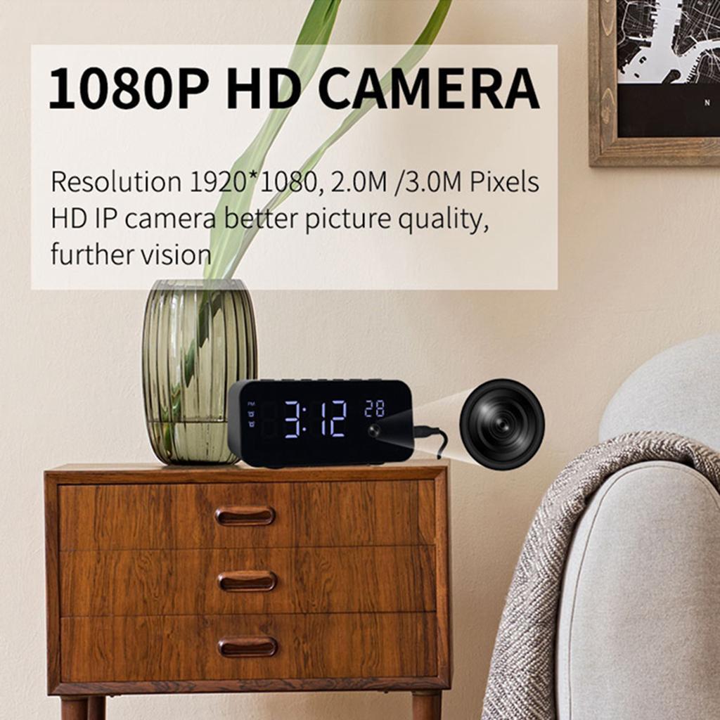 1080P Nanny Camera Hidden Camera Clock for Home Office Indoor Monitoring