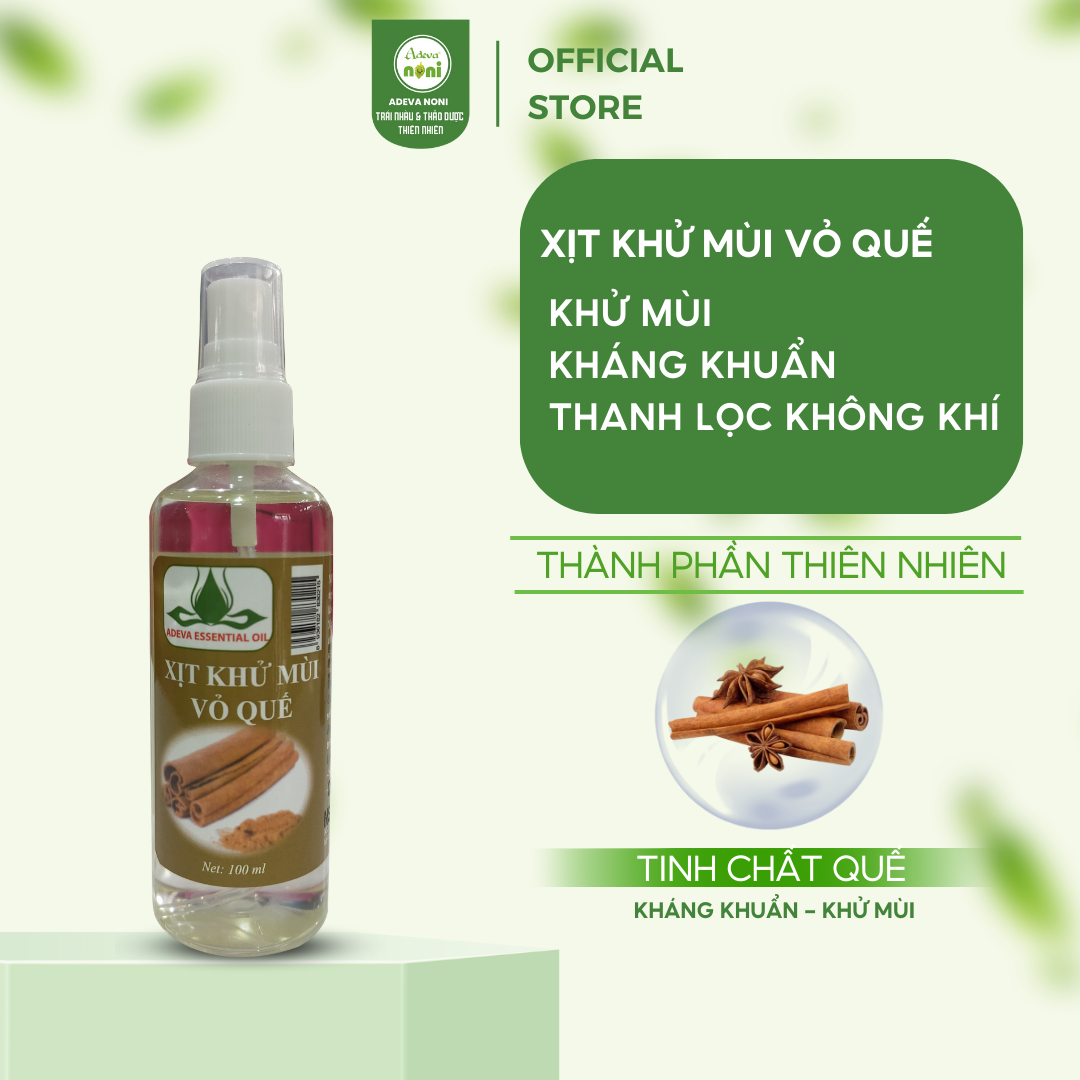 Xịt Khử Mùi Vỏ Quế ADEVA Giúp Giúp Khử Mùi Phòng Ốc, Thơm Phòng, Tạo Không Gian Sống Sạch Sẽ, Mát Mẻ 100ML