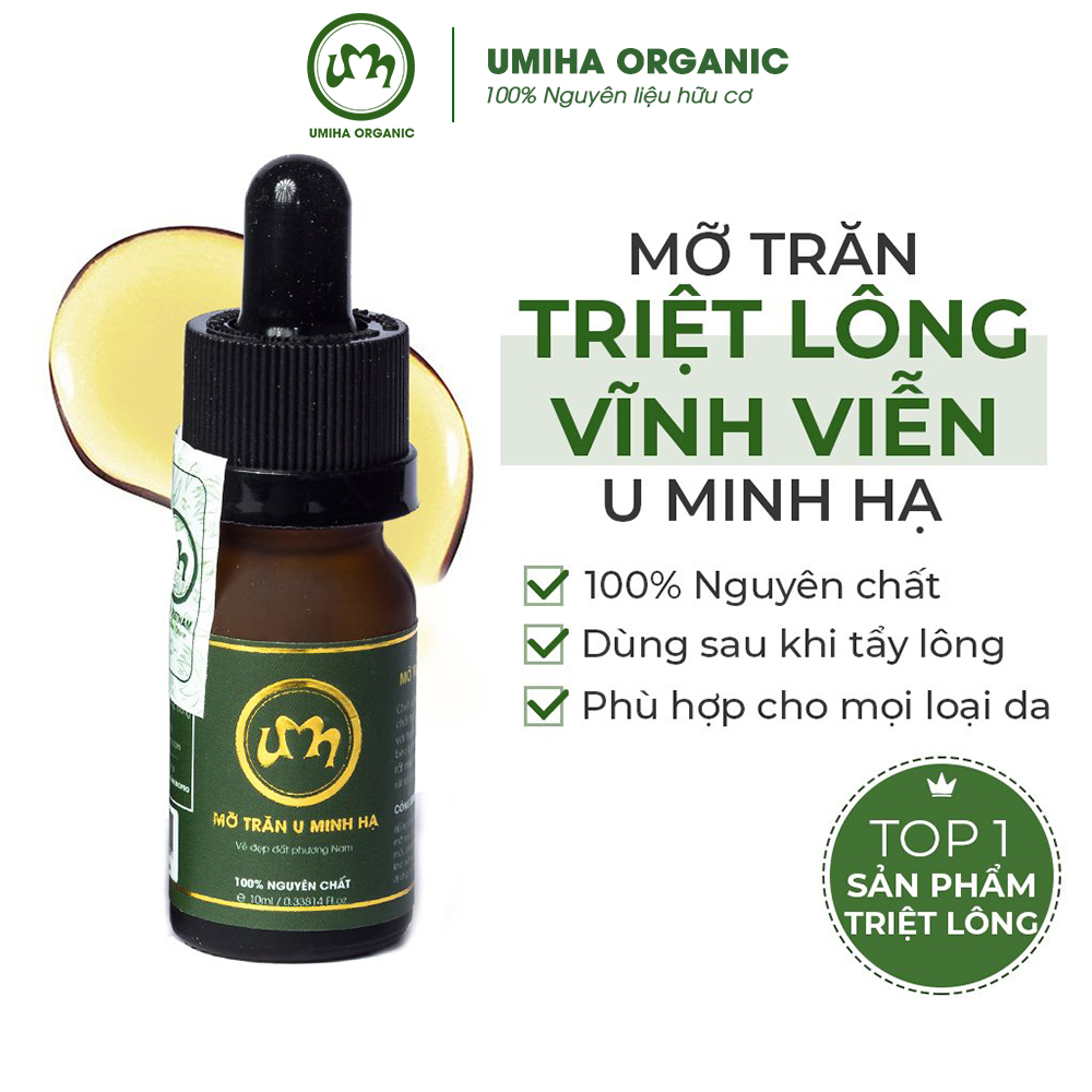 Combo triệt lông vĩnh viễn UMIHA với Mỡ trăn nguyên chất U Minh Hạ và Kem tẩy lông UMIHA 85g an toàn tiết kiệm tại nhà