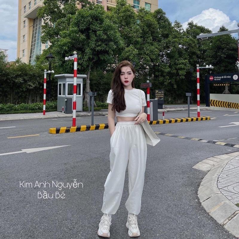 Sét áo croptop bozip + quần bom TT6