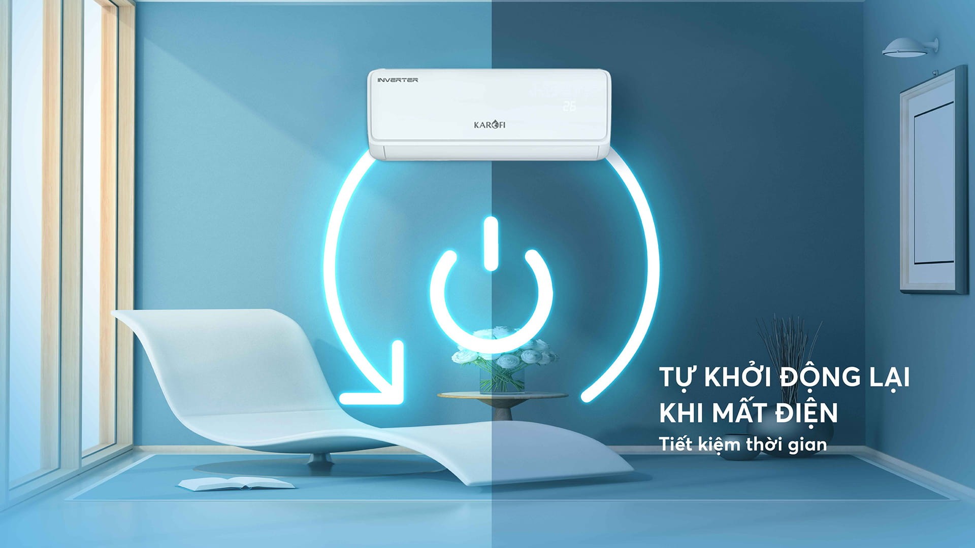 Điều hòa không khí Inverter 9000 BTU Karofi KDC-WI309 - hàng chính hãng - Giao và lắp đặt toàn quốc