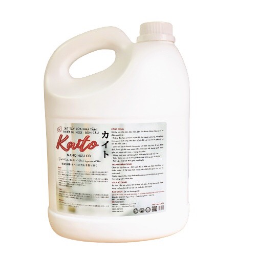 Nước Tẩy Rửa Nhà Tắm – Thiết Bị INOX – Bồn Cầu NANO HỮU CƠ KAITO VIỆT NAM - 3.6 KG
