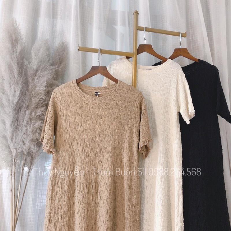 Váy Xốp Nhăn Dài