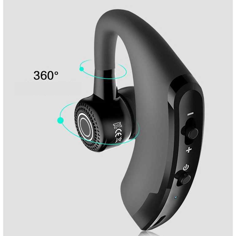 Tai nghe bluetooth 5.0 kết nối 2 điện thoại,móc tai xoay 180 độ, chống nước, Pin 200mAh nghe nhạc 20 giờ, đàm thoại 24 giờ, Hỗ trợ chức năng điều khiển giọng nói Siri.