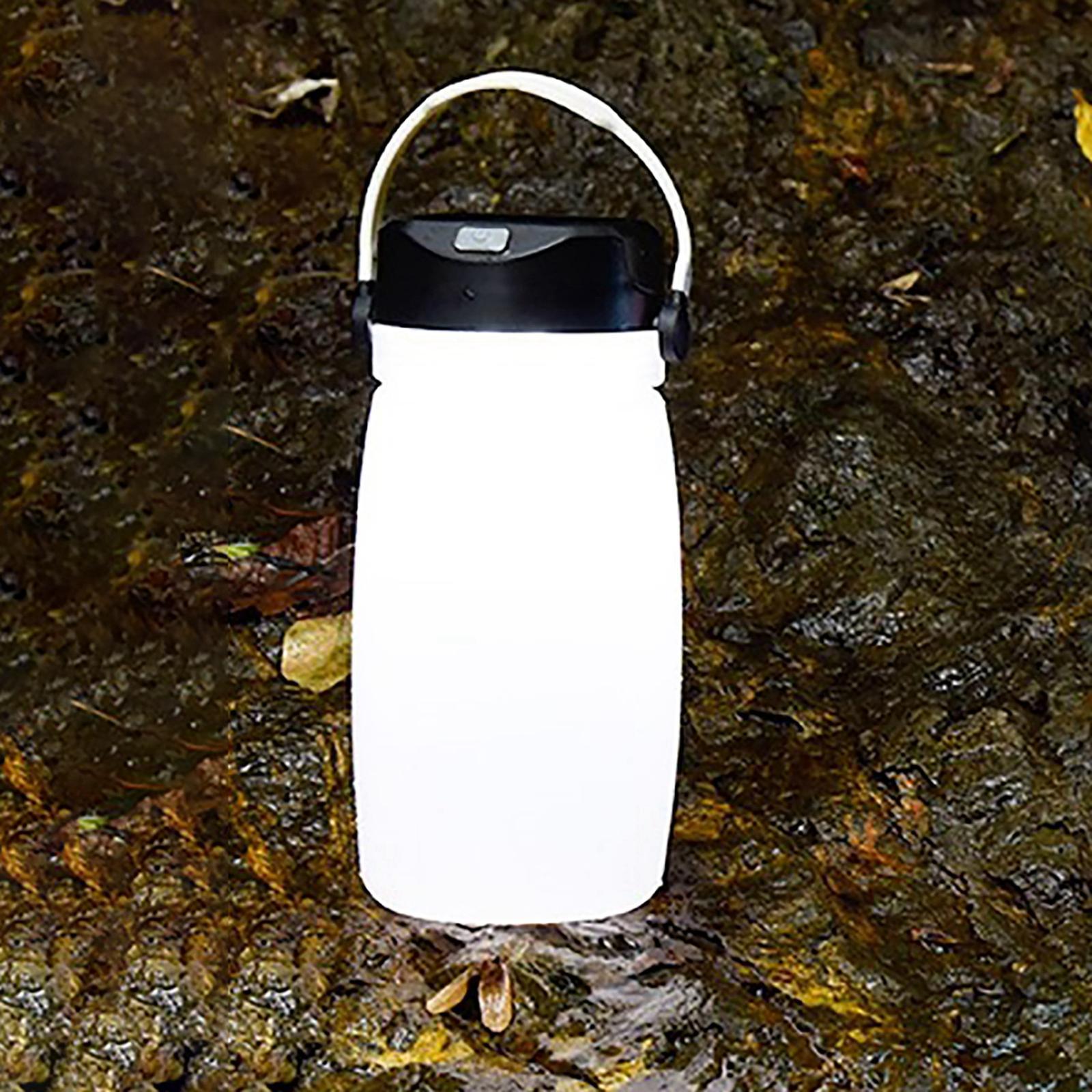 Sports Water Bottle Lantern Camping Lamp for Outdoor Camping Camping Lamp Solar Charging Luminous Water Cup