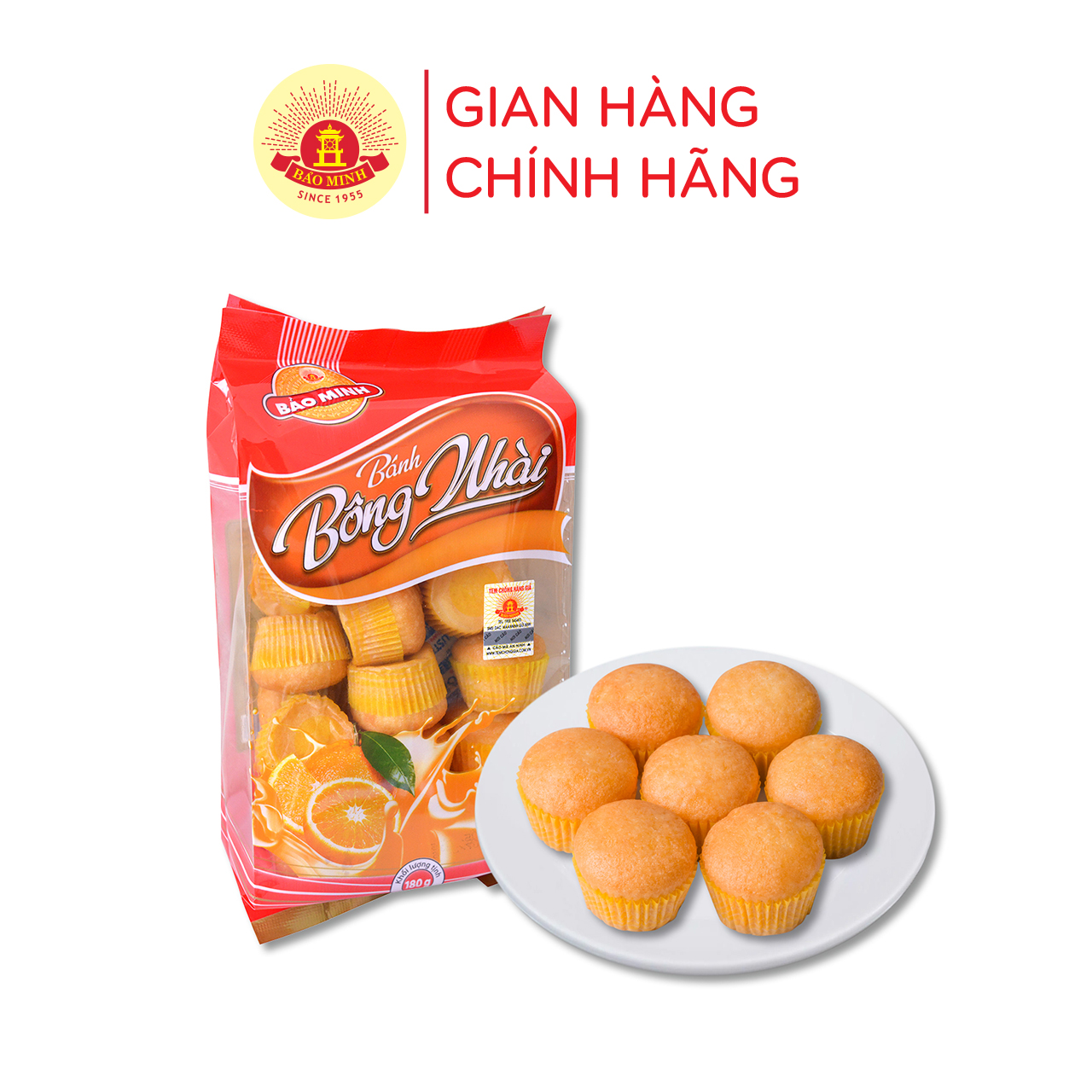 Combo 10 gói Bánh bông nhài vị cam 180gr