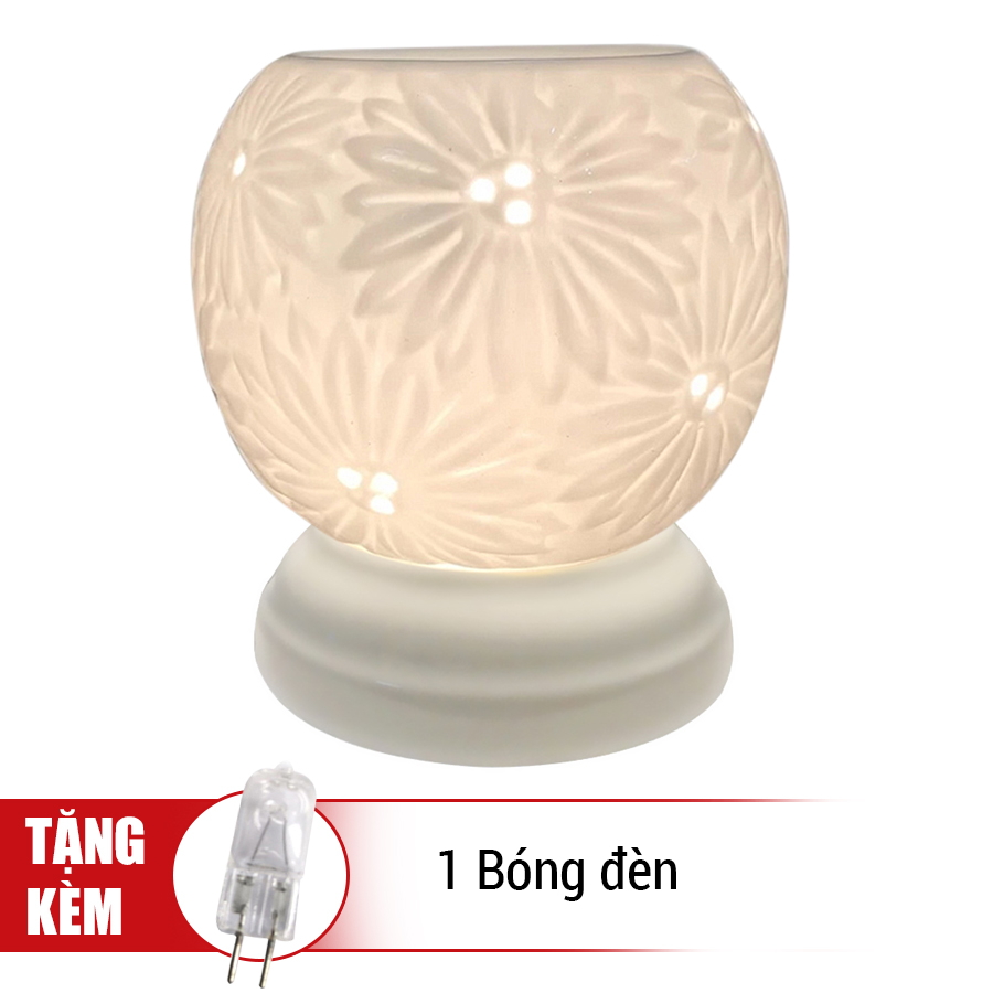 Đèn Xông Tinh Dầu Gốm MNB21 + Tặng Kèm 1 Bóng Đèn