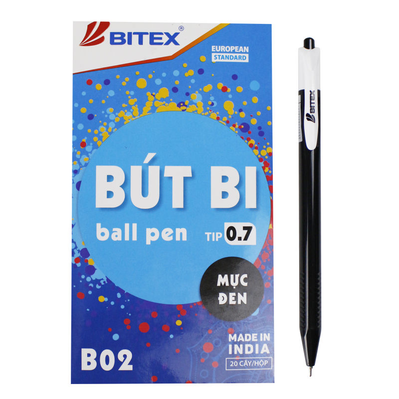 Bút Bi Mực Đen - 0.7mm - B02 - Bitex