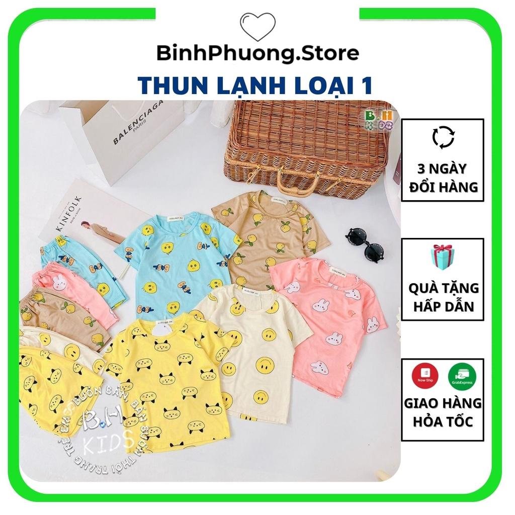 Đồ Bộ Cho Bé Gái Trai Mùa Hè Cộc Tay Thun Lạnh Mặc Nhà Nhiều Hình, Quần Áo Trẻ Em Minkymom Kwoo BinhPhuong.Store