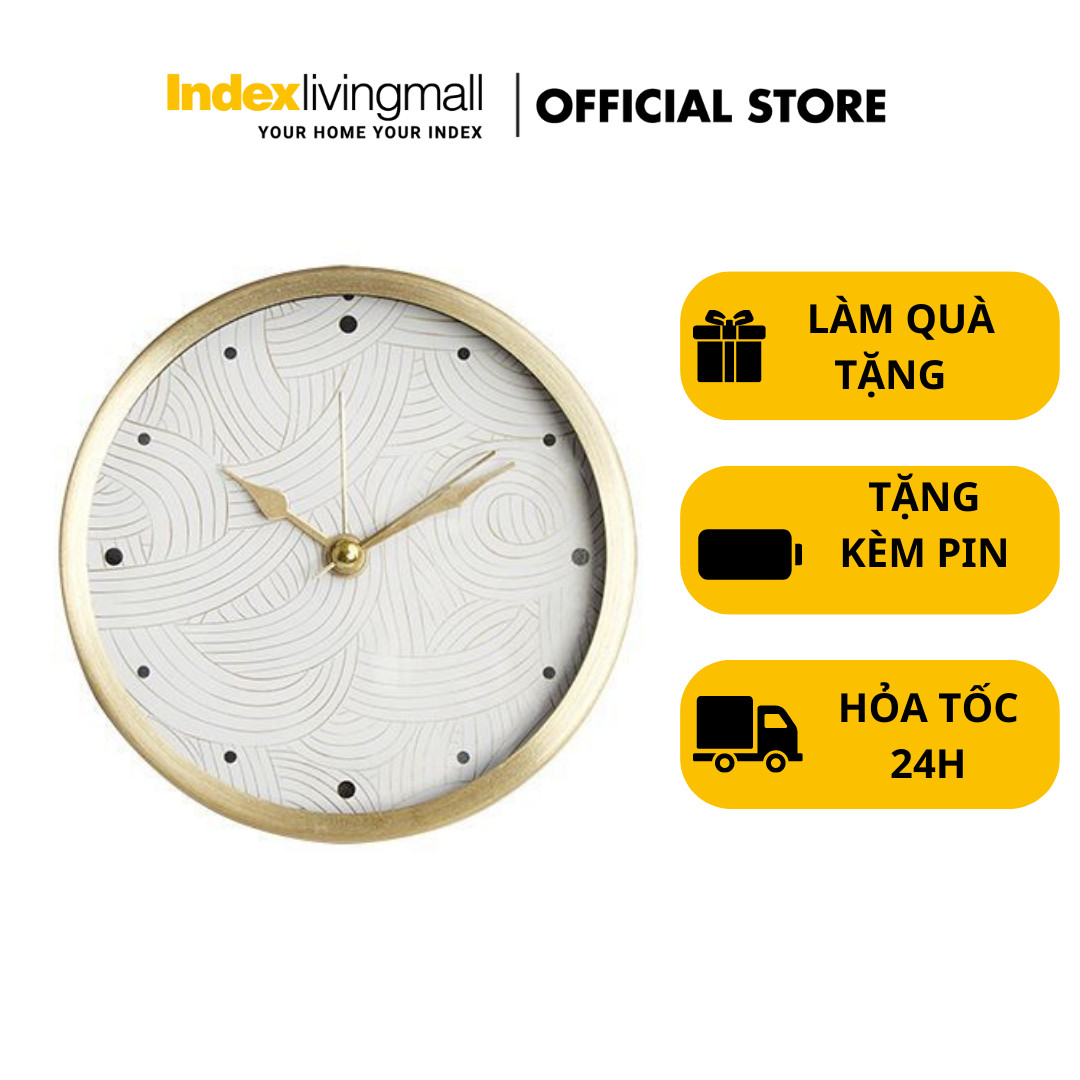 ĐỒNG HỒ TREO TƯỜNG HÌNH TRÒN ĐƠN GIẢN SANG TRỌNG MÀU GOLD VENUS