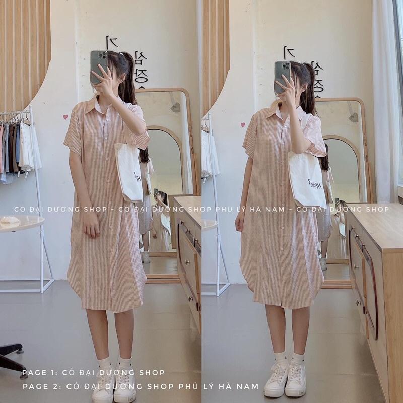 Váy sơ mi kẻ 5 màu