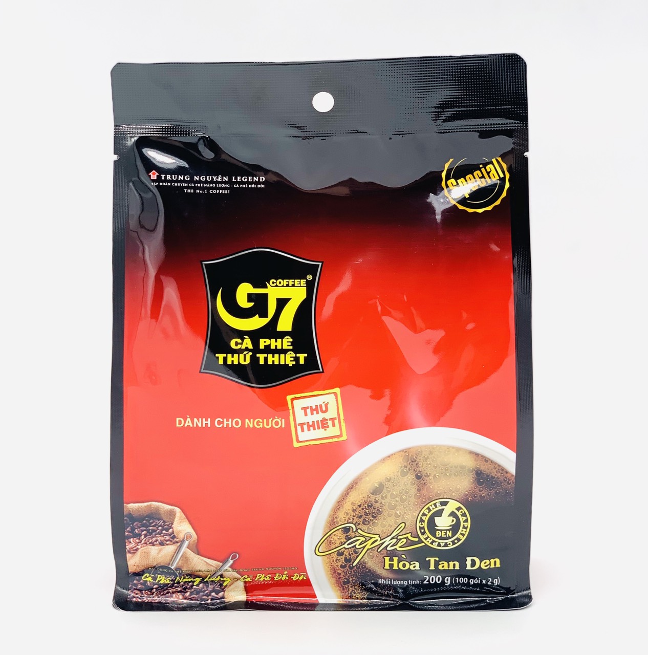 Cà phê G7 hòa tan Đen Bịch 100 gói Trung Nguyên