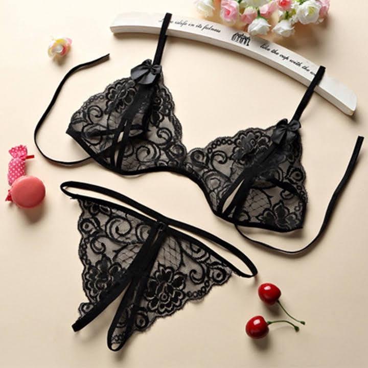 Set Bộ đồ lót ren kiểu dáng sexy gợi cảm dành cho bạn nữ
