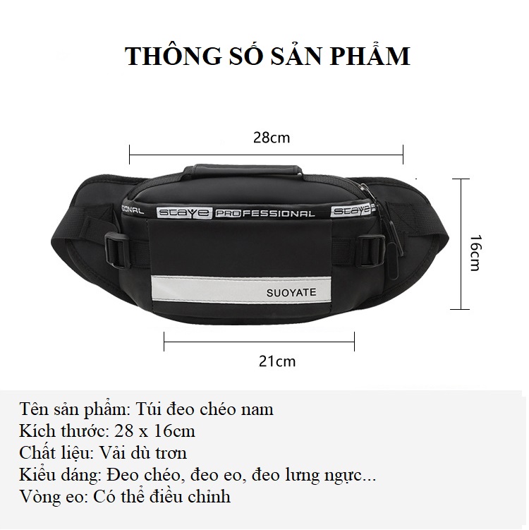 Túi Đeo Chéo Nam Nữ Thời Trang Siêu Nhẹ Chống Nước MS-008