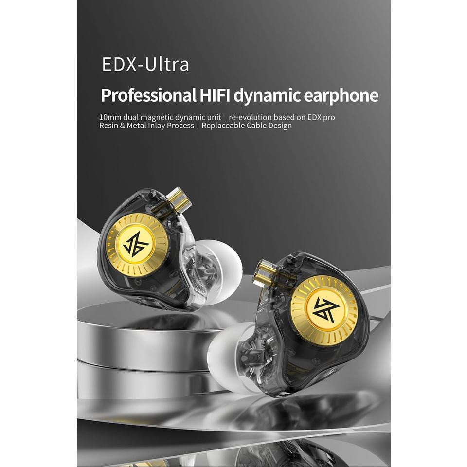 Tai nghe nhét tai KZ EDX Ultra âm thanh bass hifi chống ồn tích hợp/ không có micro tiện lợi