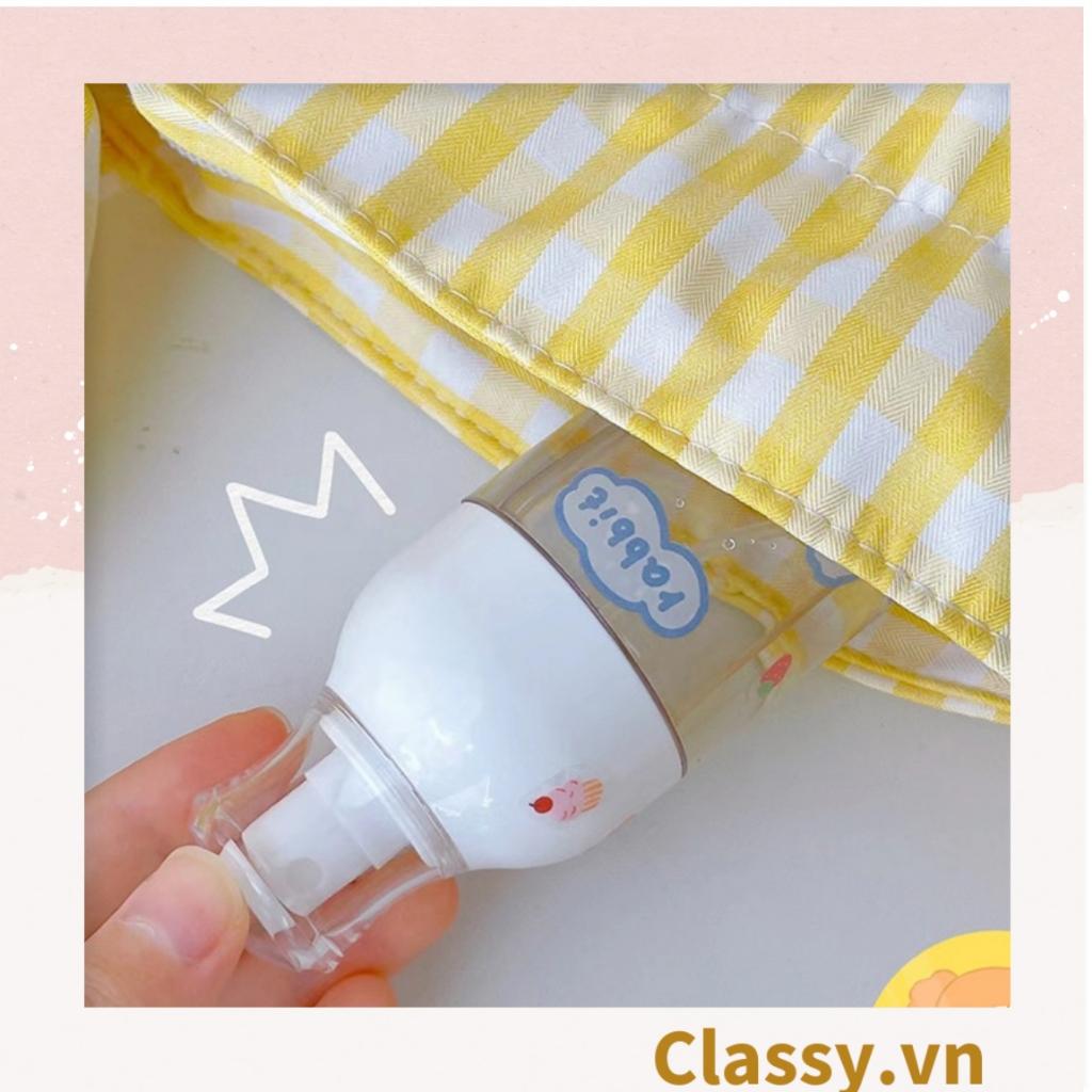 Chai chiết mỹ phẩm dạng xịt, dạng vòi Classy bấm bằng nhựa dung tích 100ml, 50ml PK1398