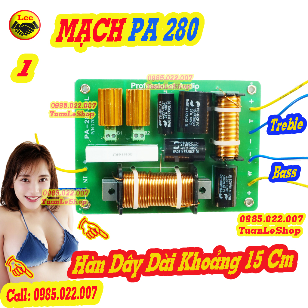 MẠCH PHÂN TẦN 2 LOA JB LPA 280 HÀN DÂY - GIÁ 1 MẠCH LOA JB280 CAO CẤP