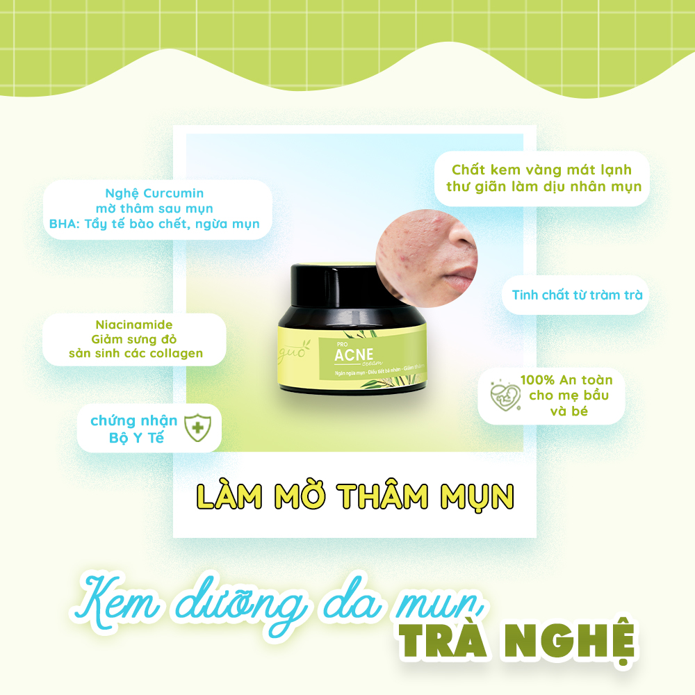 Bộ Sạch Mụn Detox GUO 4 sản phẩm Thanh Lọc Ngừa Mụn
