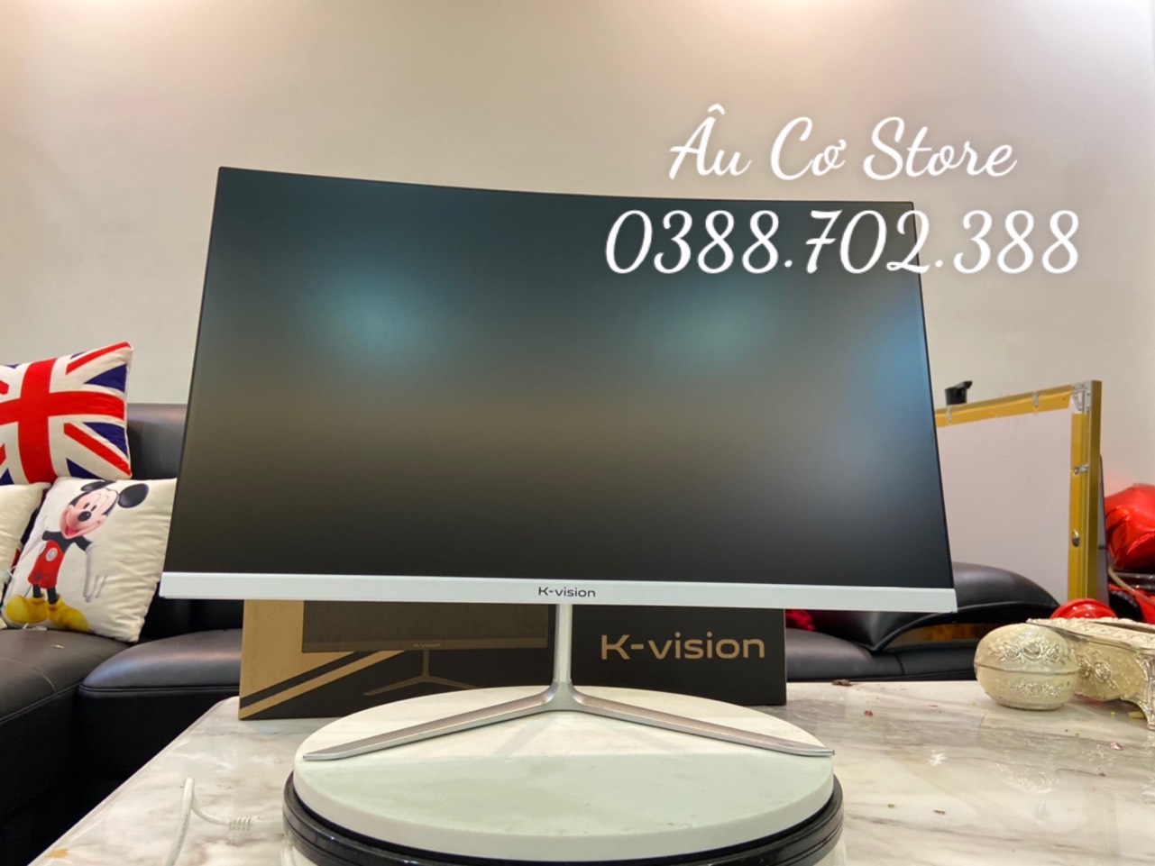 MÀN HÌNH CONG FULL VIỀN K-vison 24 inch -MÀU TRẮNG - FUll HD 1920x1080 - Chống Lóa - Tần số 75Hz - Hàng Chính Hãng