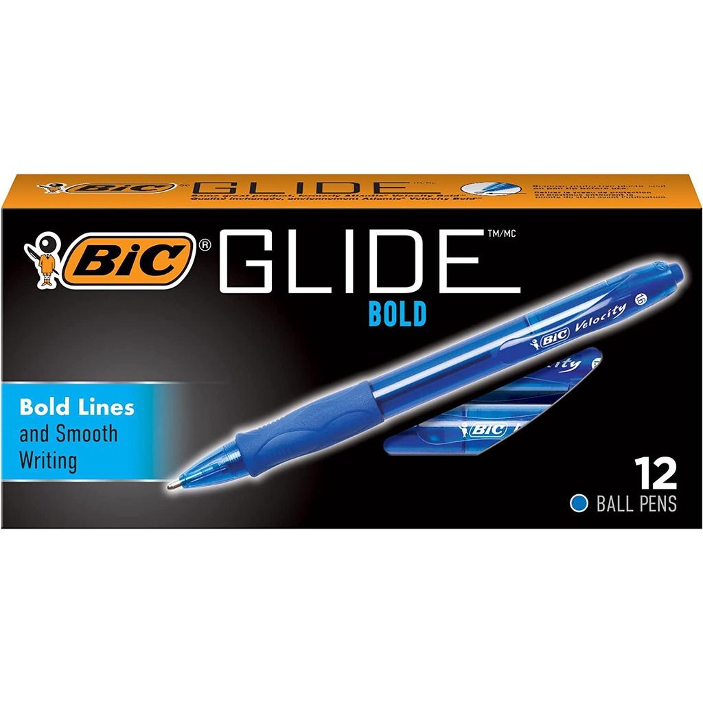 Bút bi Bút BIC Êm ái Mềm mướt Nhất Glide Retractable Ballpoint Pen, 1 cây màu Xanh, cỡ ngòi 1.6mm