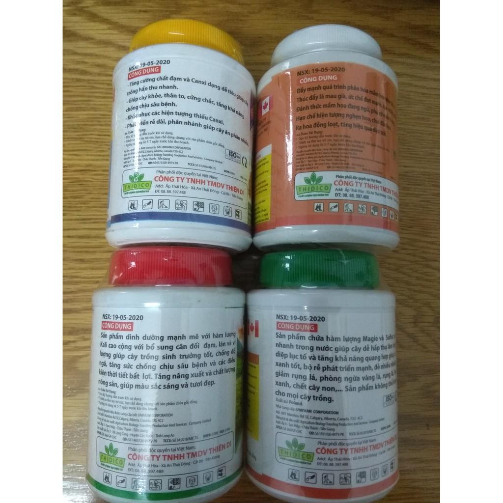 Bộ tứ sản phẩm dưỡng cây, kích hoa 100 gram/chai