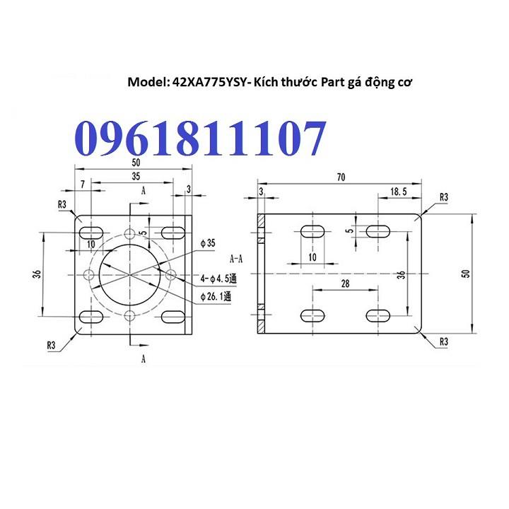 Motor 775 giảm tốc planetary