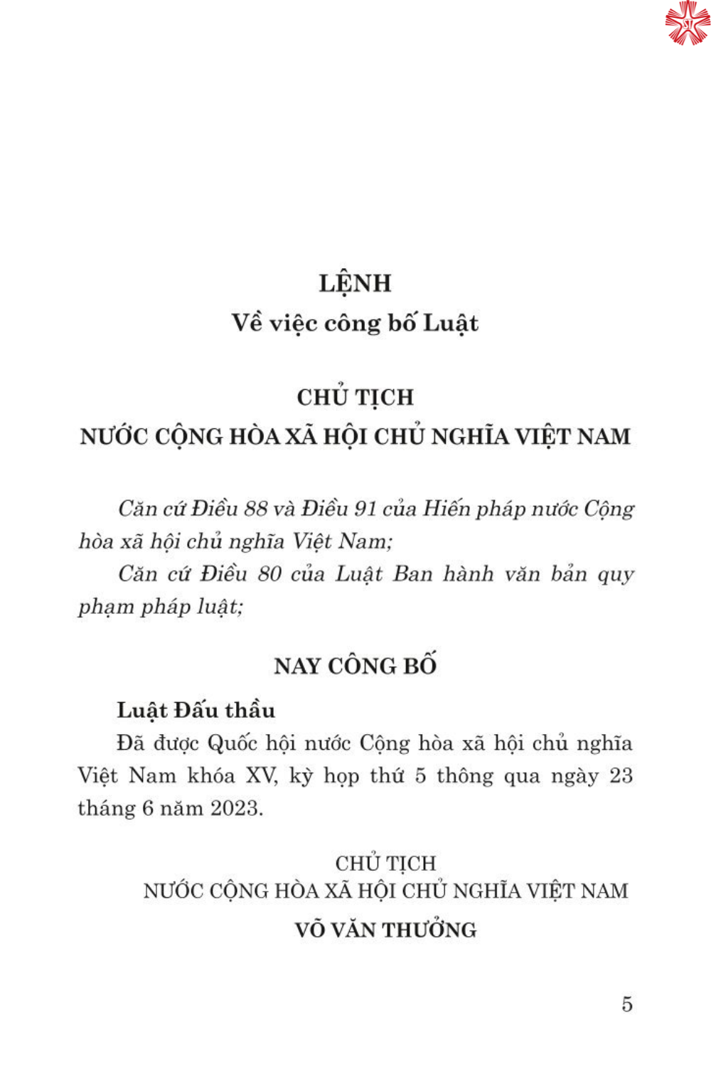 Luật đấu thầu (bản in 2024)