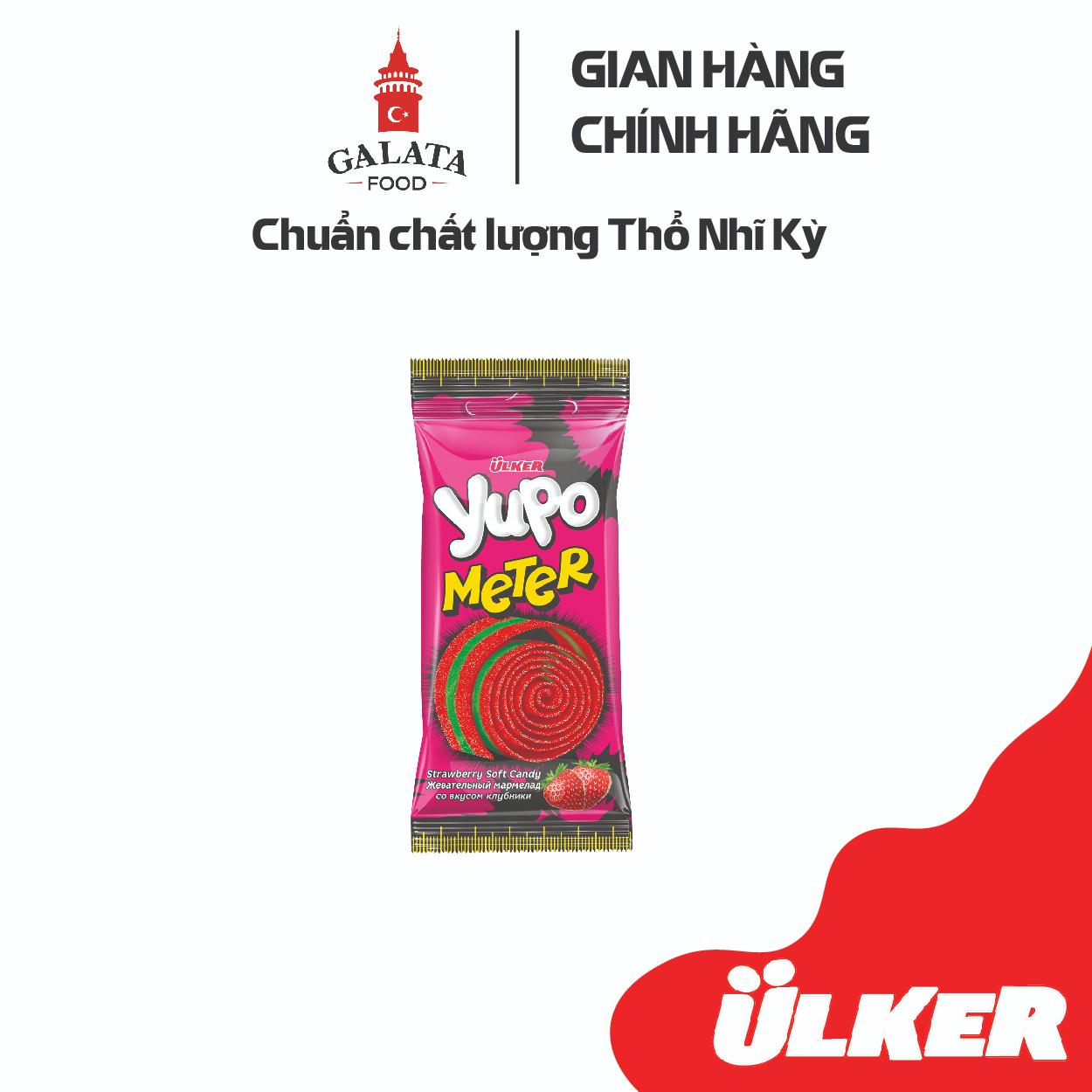 Kẹo dẻo cuộn ULKER YUPO METER vị Dâu 50g