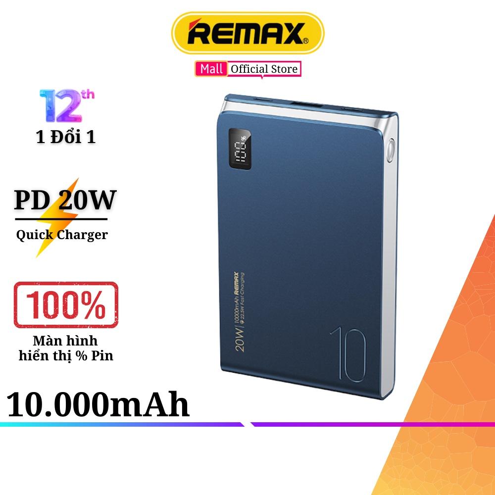 Pin Dự Phòng Remax RPP-178 10000mAh Sạc nhanh 20W - Thiết Kế Nhỏ Gọn , Chắc Chắn - Hàng Chính Hãng Remax Bảo Hành 12 Tháng Lỗi 1 Đổi 1