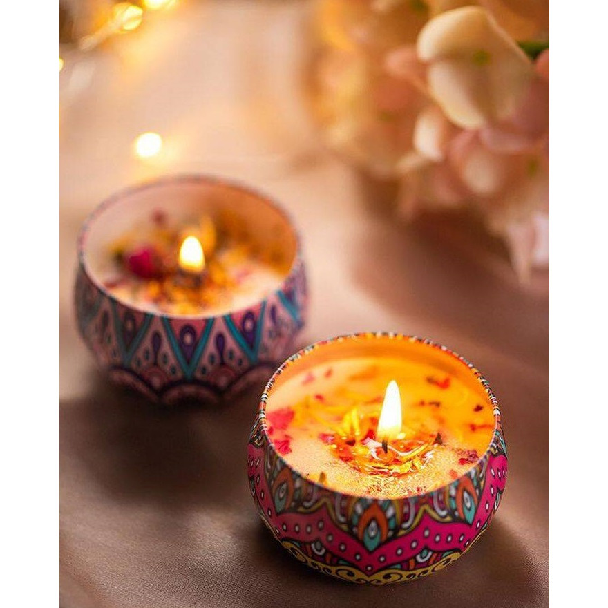Combo 4 lọ nến sáp hương thơm thiên nhiên cao cấp