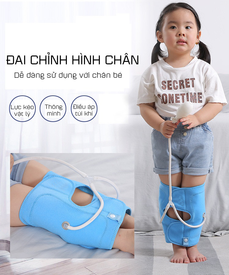 Đai Nắn Thẳng Chân Bằng Áp Suất Hơi Chữa Chân Vòng Kiềng Cho Bé