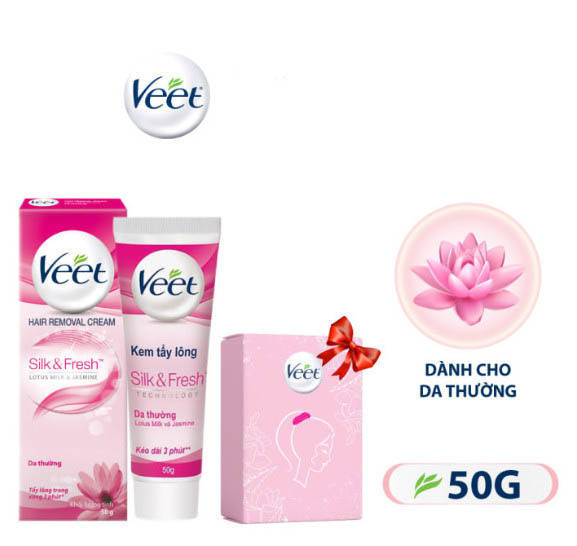 Kem Tẩy Lông Cho Da Thường Veet Silk Fresh 50G